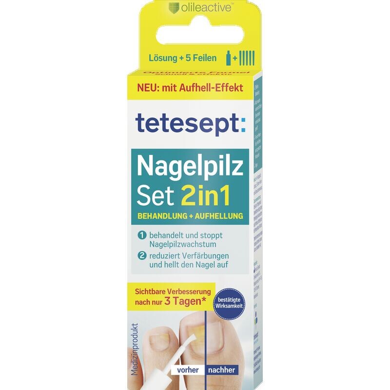 Набор от грибка ногтей 2в1 tetesept, 4 ml
Набор от грибка ногтей 2в1 tetesept, 4 ml