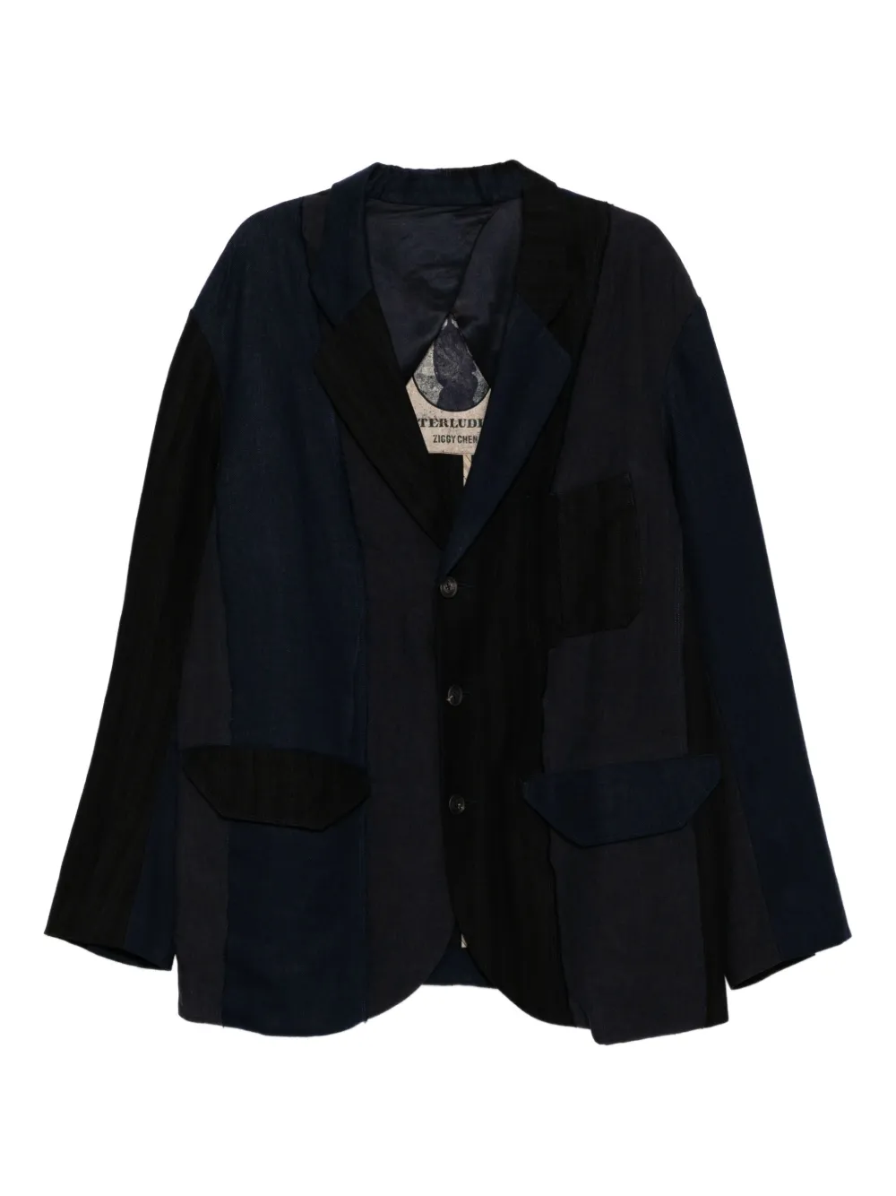 Пиджак в технике пэчворк Ziggy Chen, синий
Пиджак в технике пэчворк Ziggy Chen, синий