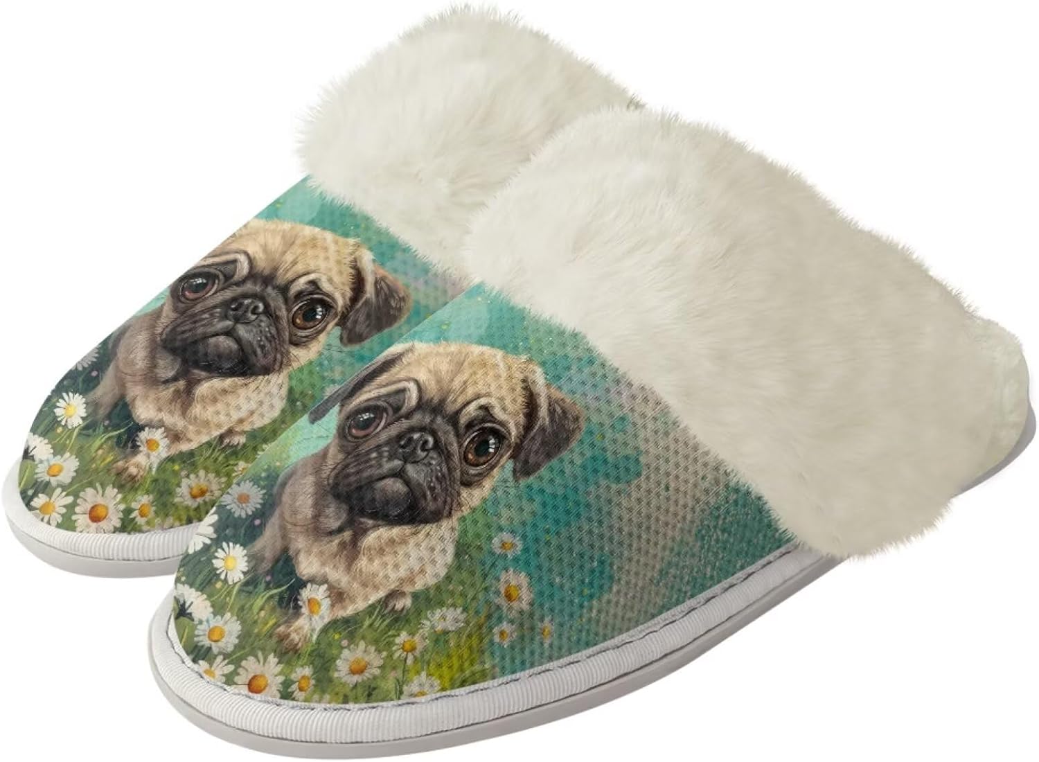 Женские пушистые домашние тапочки BIGCARJOB для зимы, уютные плюшевые домашние тапочки с мягкой подошвой против скольжения, Cute Animal Pug
Женские пушистые домашние тапочки BIGCARJOB для зимы, уютные плюшевые домашние тапочки с мягкой подошвой против скольжения, Cute Animal Pug