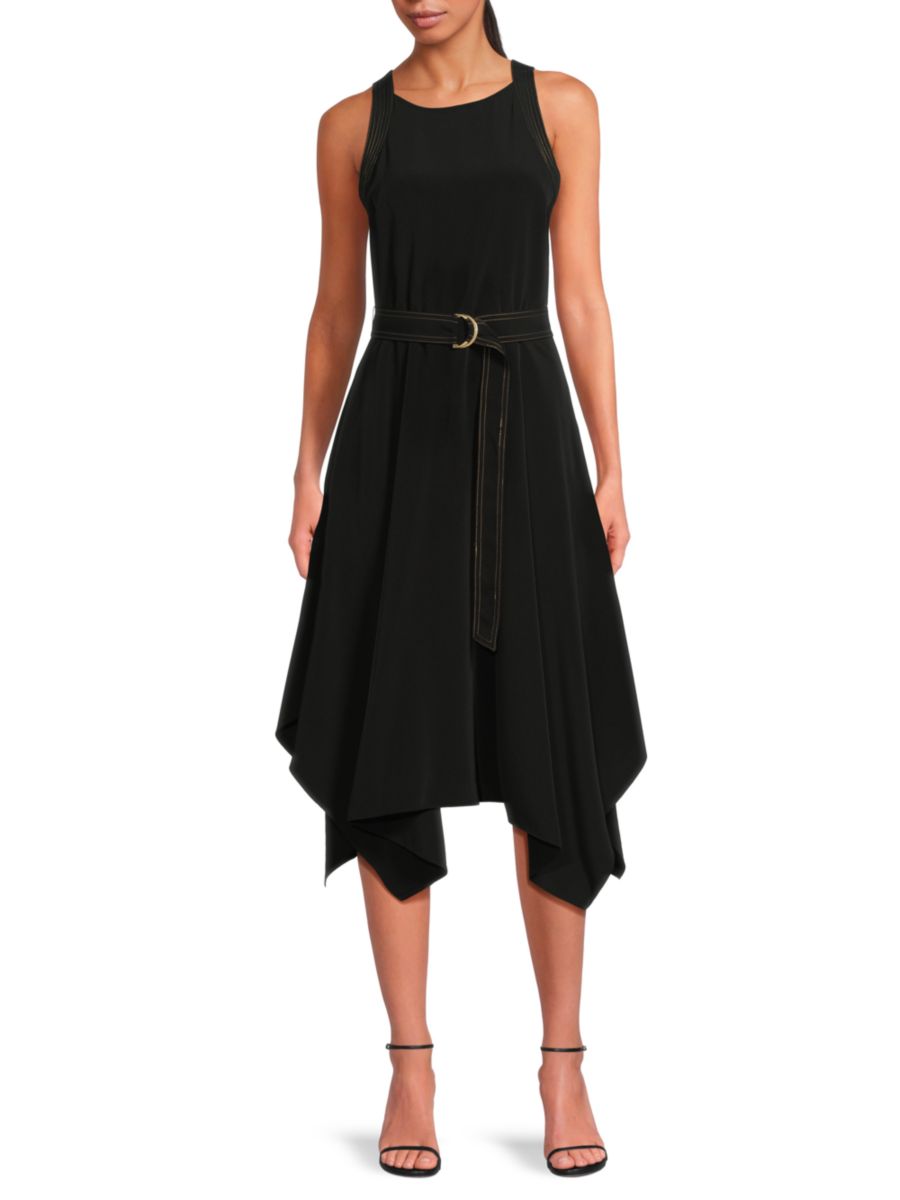 Платье миди с поясом и подолом-платком Karl Lagerfeld Paris, черный
Платье миди с поясом и подолом-платком Karl Lagerfeld Paris, черный