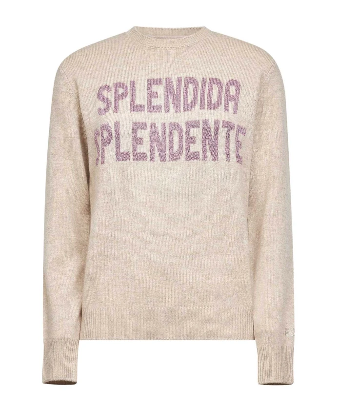 Бежевый пуловер с надписью из люрекса Mc2 Saint Barth, бежевый
Бежевый пуловер с надписью из люрекса Mc2 Saint Barth, бежевый