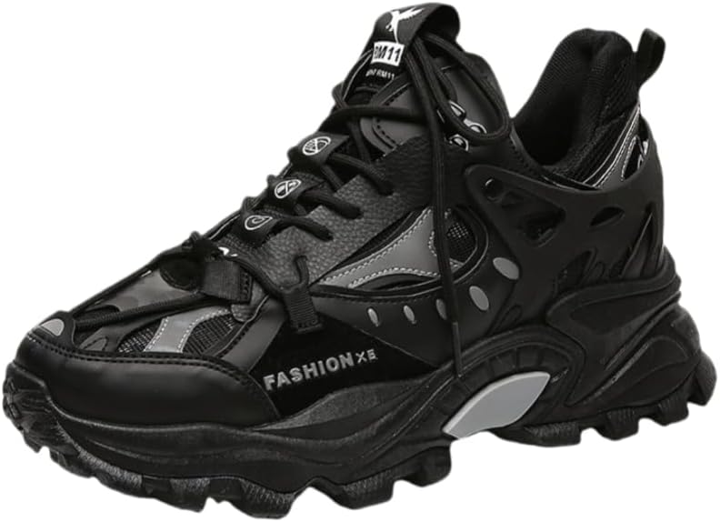 Мужские модные массивные кроссовки однотонные, Противоскользящие повседневные шнурованные туфли с мягкой подошвой, Обувь для активного отдыха Hoalox, черный
Мужские модные массивные кроссовки однотонные, Противоскользящие повседневные шнурованные туфли с мягкой подошвой, Обувь для активного отдыха Hoalox, черный