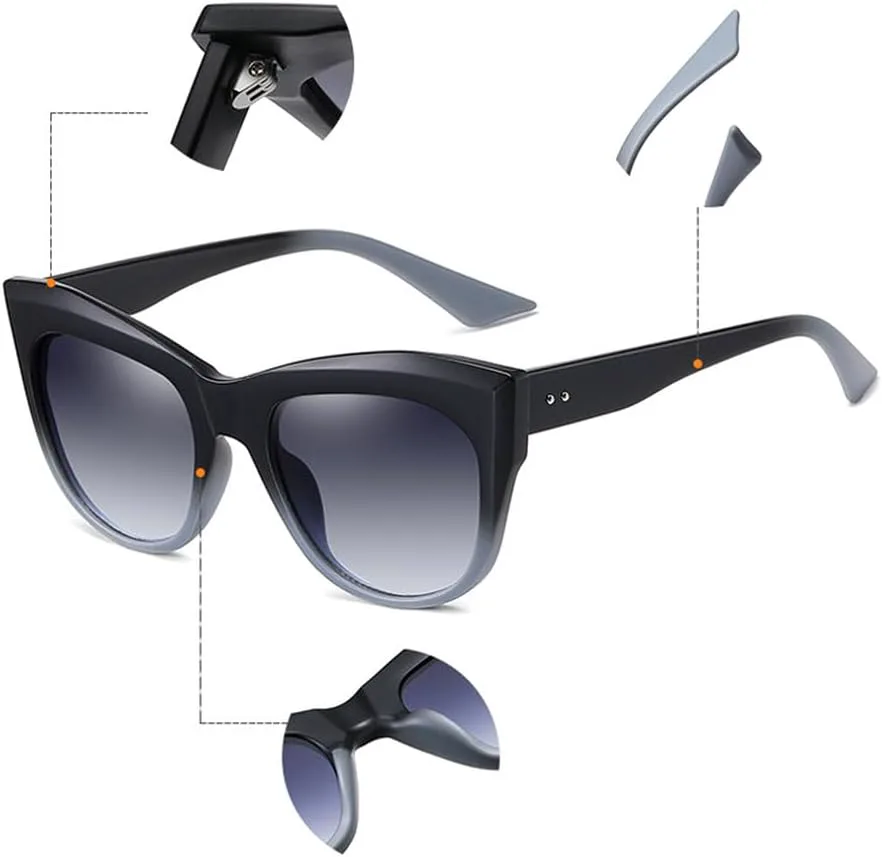 Роскошные женские солнцезащитные очки в крупной оправе «кошачий глаз» в стиле ретро с градиентным переходом цвета и защитой от УФ-излучения UV400 LVTFCO, 4
Роскошные женские солнцезащитные очки в крупной оправе «кошачий глаз» в стиле ретро с градиентным переходом цвета и защитой от УФ-излучения UV400 LVTFCO, 4