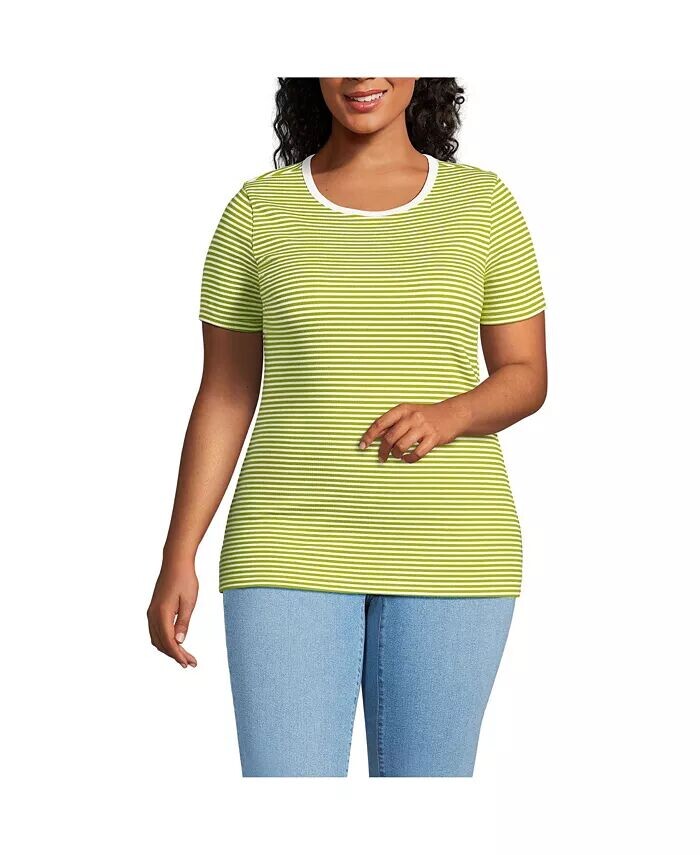 Футболка больших размеров в рубчик Lands' End, зеленый
Футболка больших размеров в рубчик Lands' End, зеленый