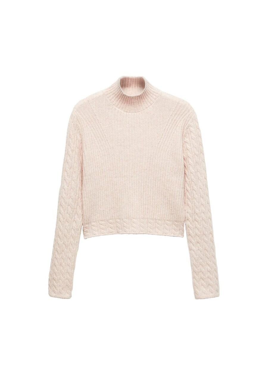 Тонкий вязаный свитер MANGO Sweater jade, светло-розовый 
Тонкий вязаный свитер MANGO Sweater jade, светло-розовый