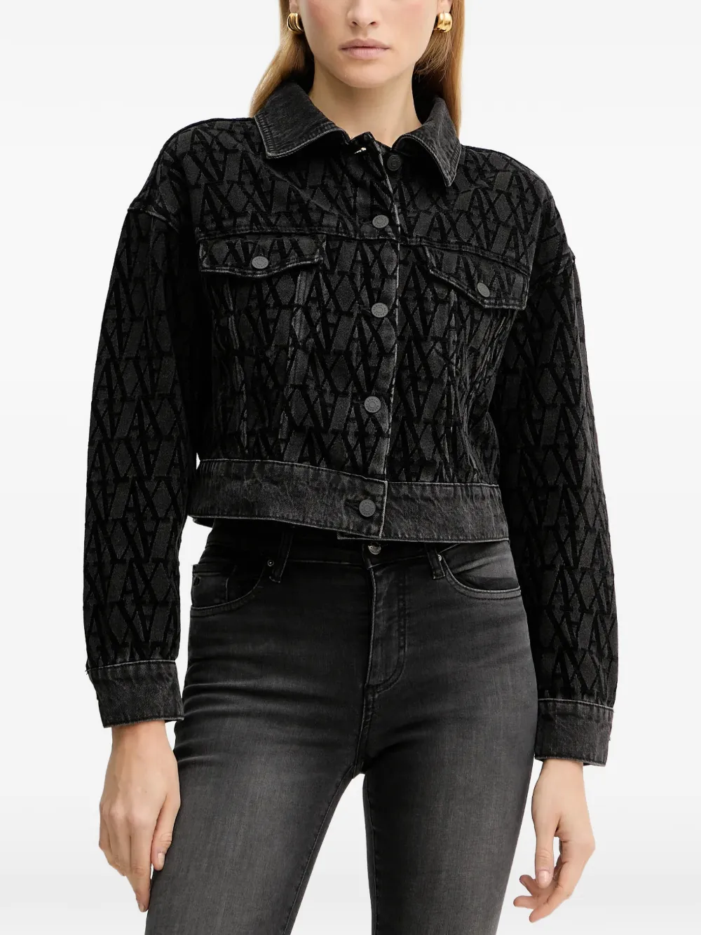 Джинсовая куртка с узором Armani Exchange, черный
Джинсовая куртка с узором Armani Exchange, черный