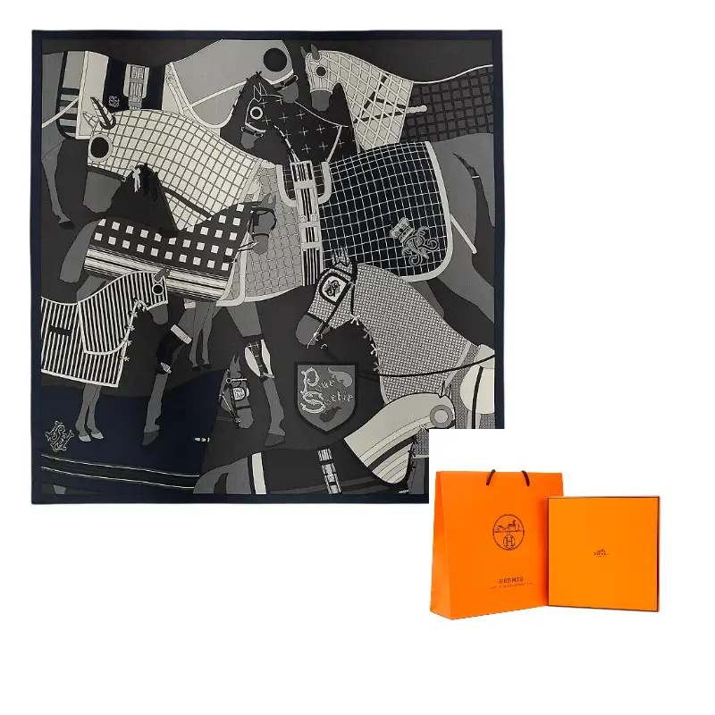 HERMES Кашемировый шелковый шарф мужской черный, Black
HERMES Кашемировый шелковый шарф мужской черный, Black