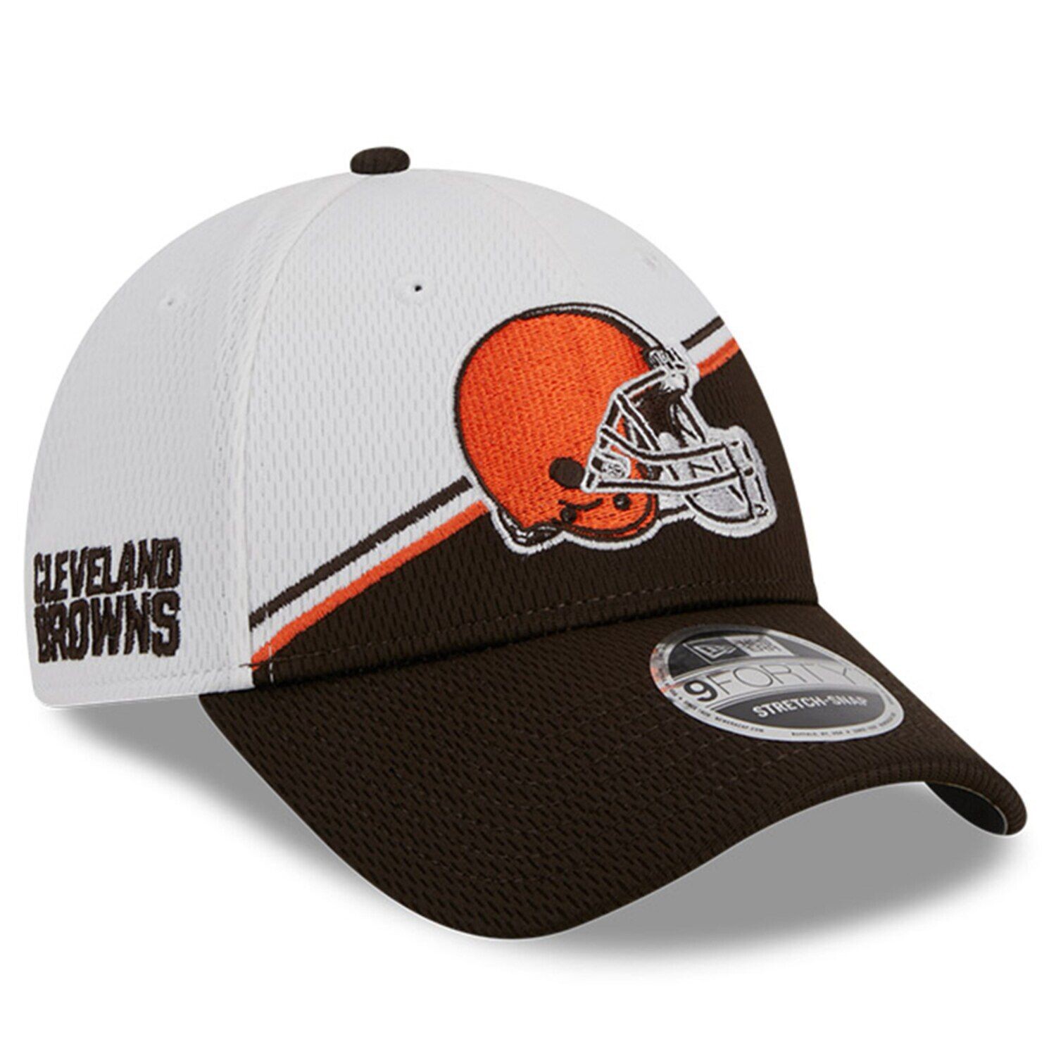 Мужская регулируемая кепка New Era белого/коричневого цвета Cleveland Browns 2023 Sideline 9FORTY
Мужская регулируемая кепка New Era белого/коричневого цвета Cleveland Browns 2023 Sideline 9FORTY