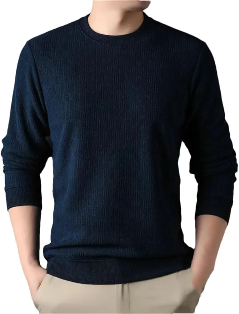 Мужской свитер с круглым вырезом
Мужской свитер с круглым вырезом