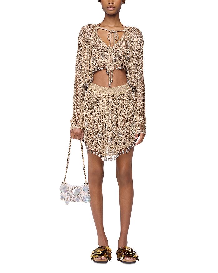 Металлизированный укороченный кардиган Rabanne, золотой
Металлизированный укороченный кардиган Rabanne, золотой