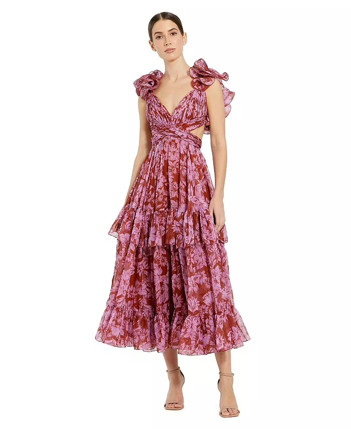 Женское платье из шифона с вырезами и оборками Mac Duggal, мультиколор
Женское платье из шифона с вырезами и оборками Mac Duggal, мультиколор