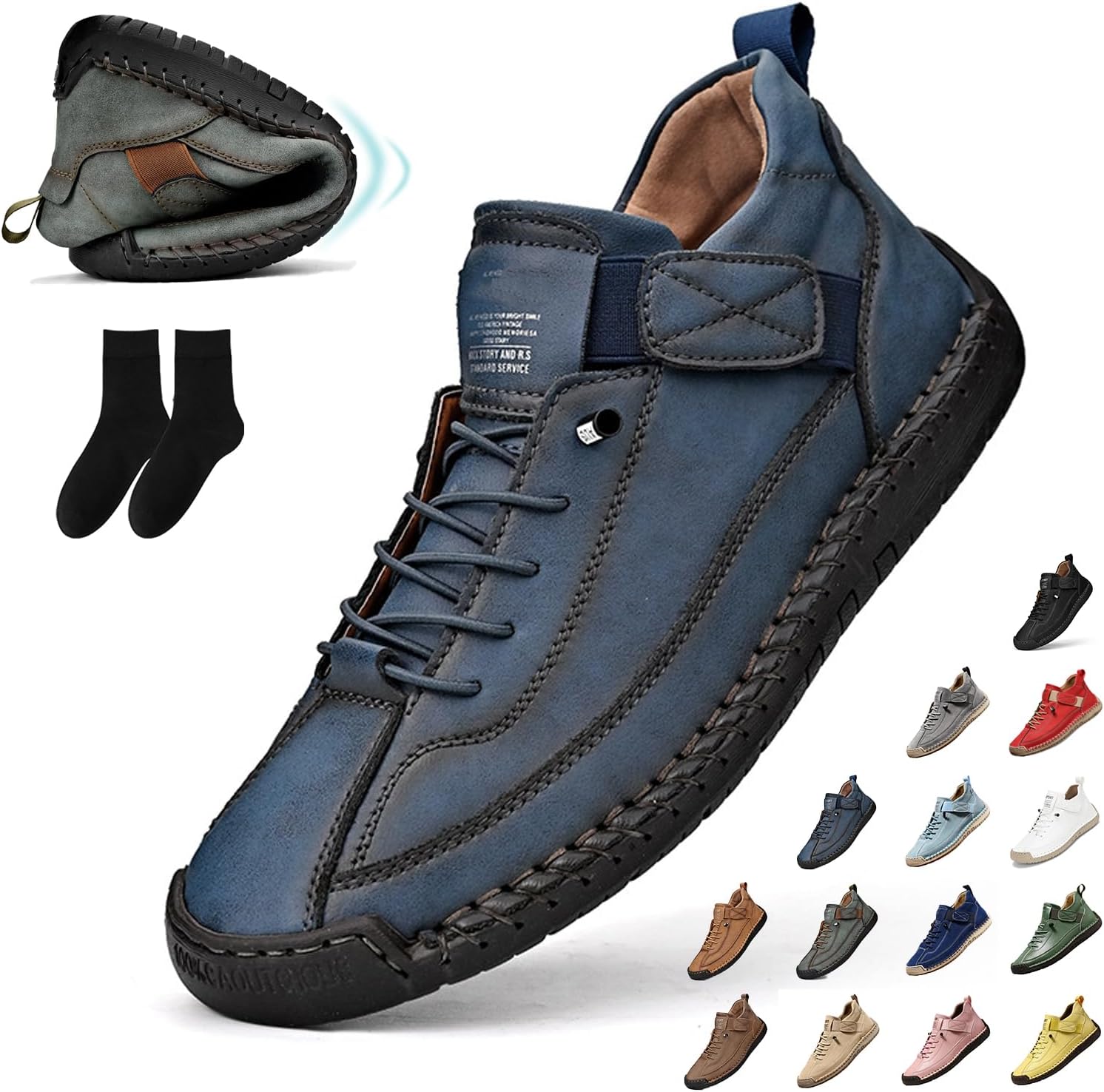 Женские повседневные ботинки-чукка на щиколотке, слипоны, дышащие лоферы, ручной работы кроссовки, средние по высоте, для ходьбы и вождения, плоская подошва Generic, синий
Женские повседневные ботинки-чукка на щиколотке, слипоны, дышащие лоферы, ручной работы кроссовки, средние по высоте, для ходьбы и вождения, плоская подошва Generic, синий