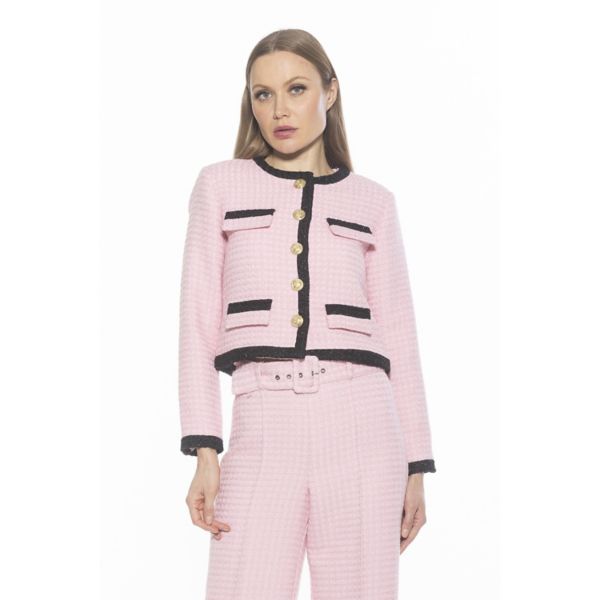 Женский пиджак из розового твида с круглым вырезом и рукавами 3/4 дюйма Alexia Admor, розовый
Женский пиджак из розового твида с круглым вырезом и рукавами 3/4 дюйма Alexia Admor, розовый