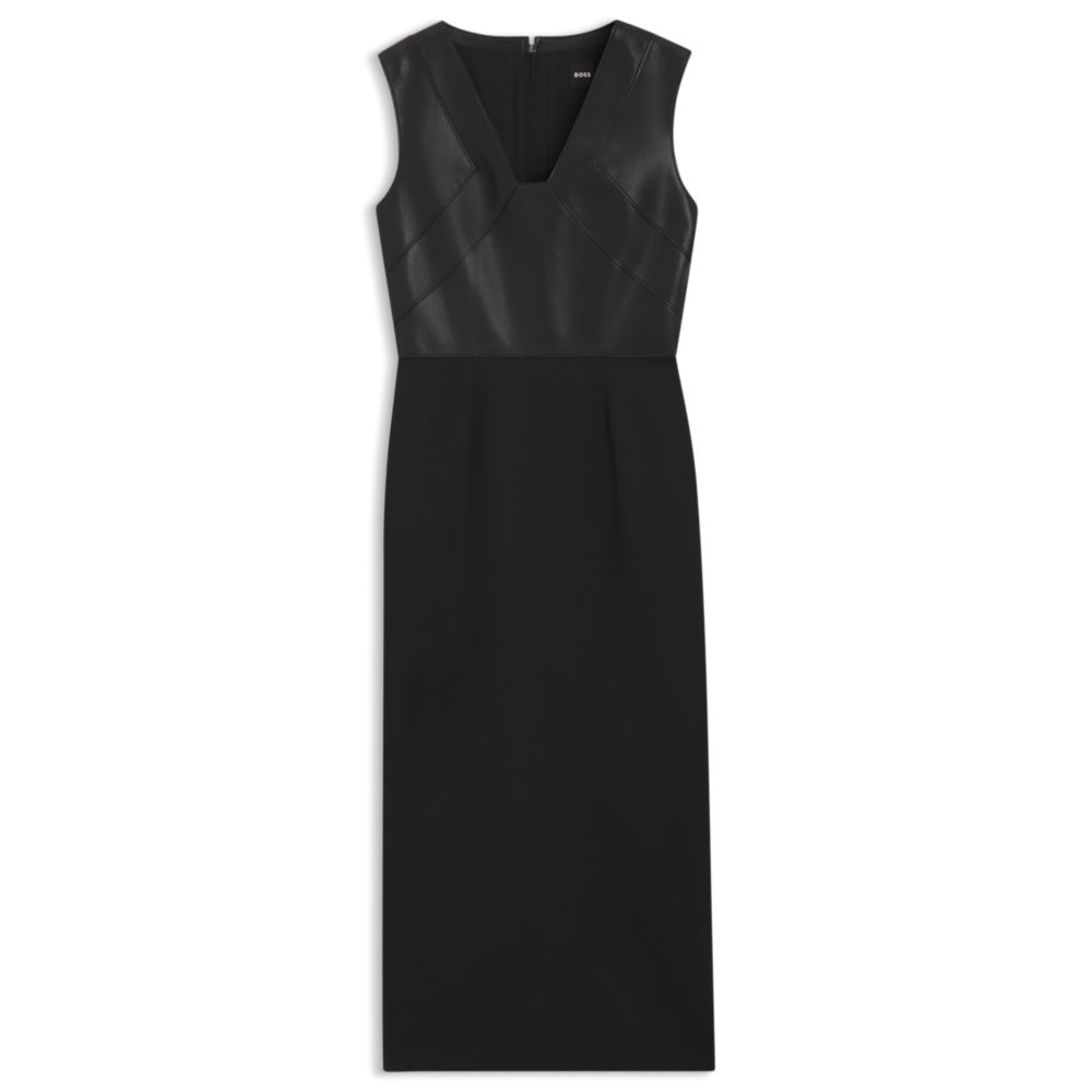 Платье из натуральной шерсти с кожаным корсетом BOSS
Платье из натуральной шерсти с кожаным корсетом BOSS