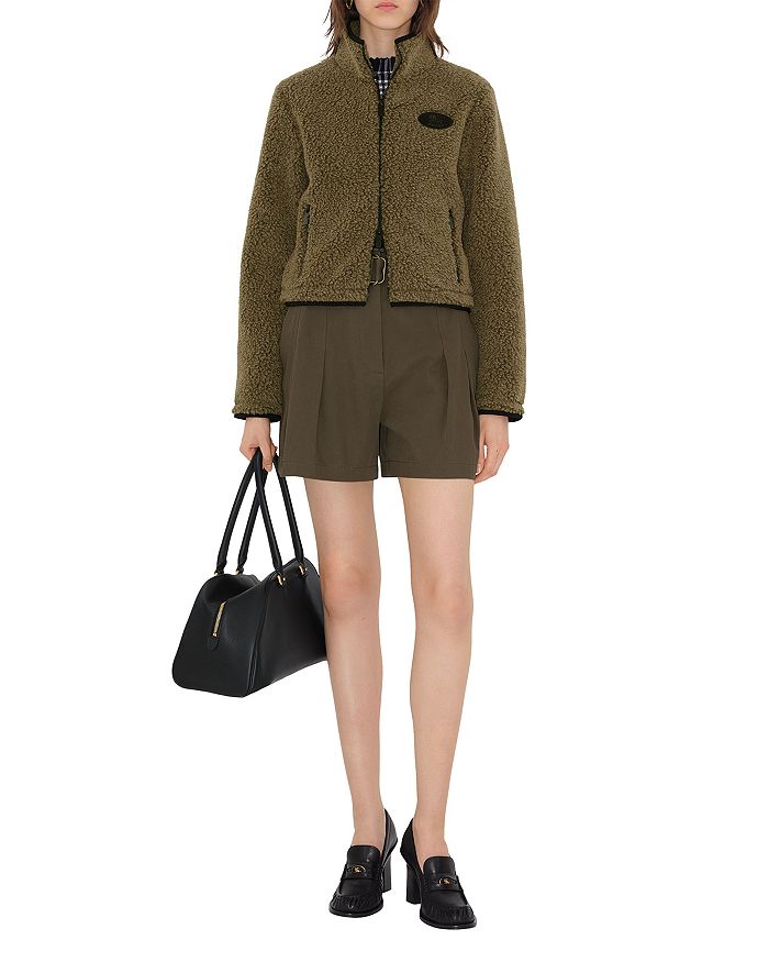 Короткая флисовая куртка Burberry, коричневый
Короткая флисовая куртка Burberry, коричневый