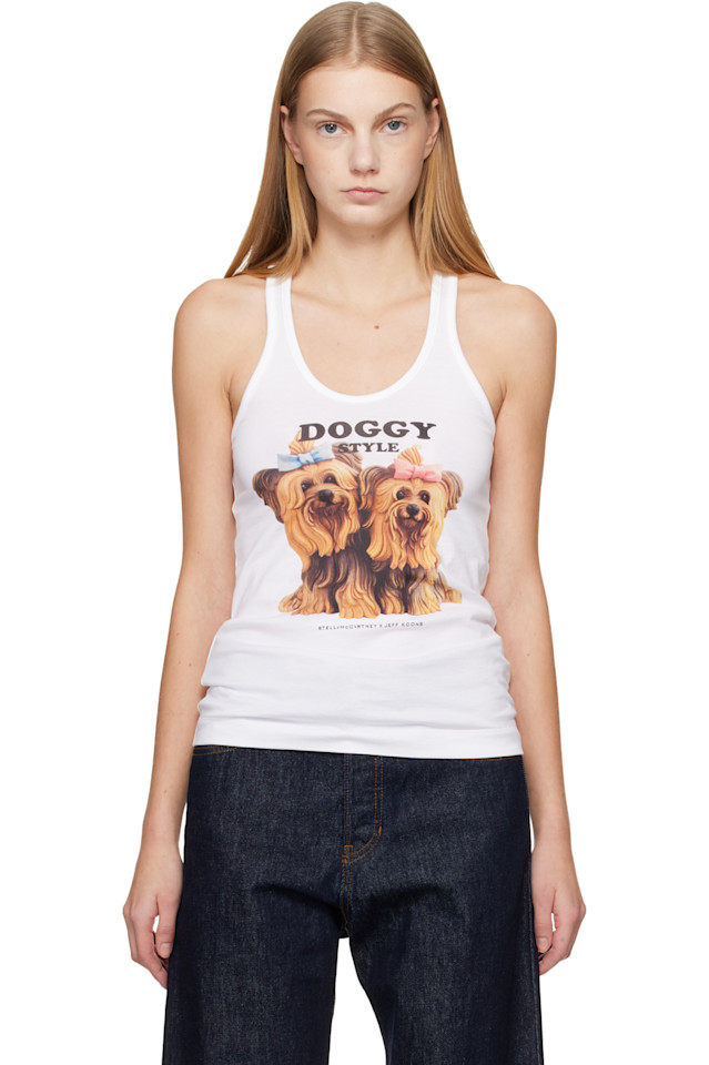 Stella Mccartney Белая майка Jeff Koons Edition в стиле "собачья поза"
Stella Mccartney Белая майка Jeff Koons Edition в стиле "собачья поза"