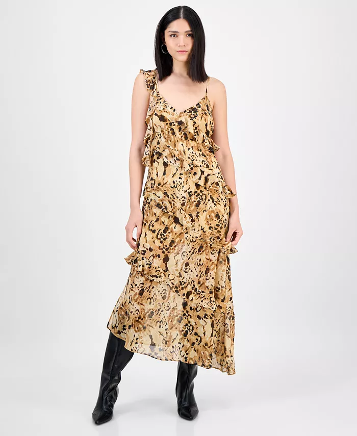 Женское платье без рукавов с леопардовым принтом Bar III, коричневый/бежевый
Женское платье без рукавов с леопардовым принтом Bar III, коричневый/бежевый