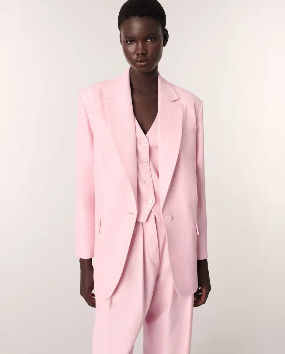 Пиджак женский с застежкой на пуговицы Maje, розовый
Пиджак женский с застежкой на пуговицы Maje, розовый