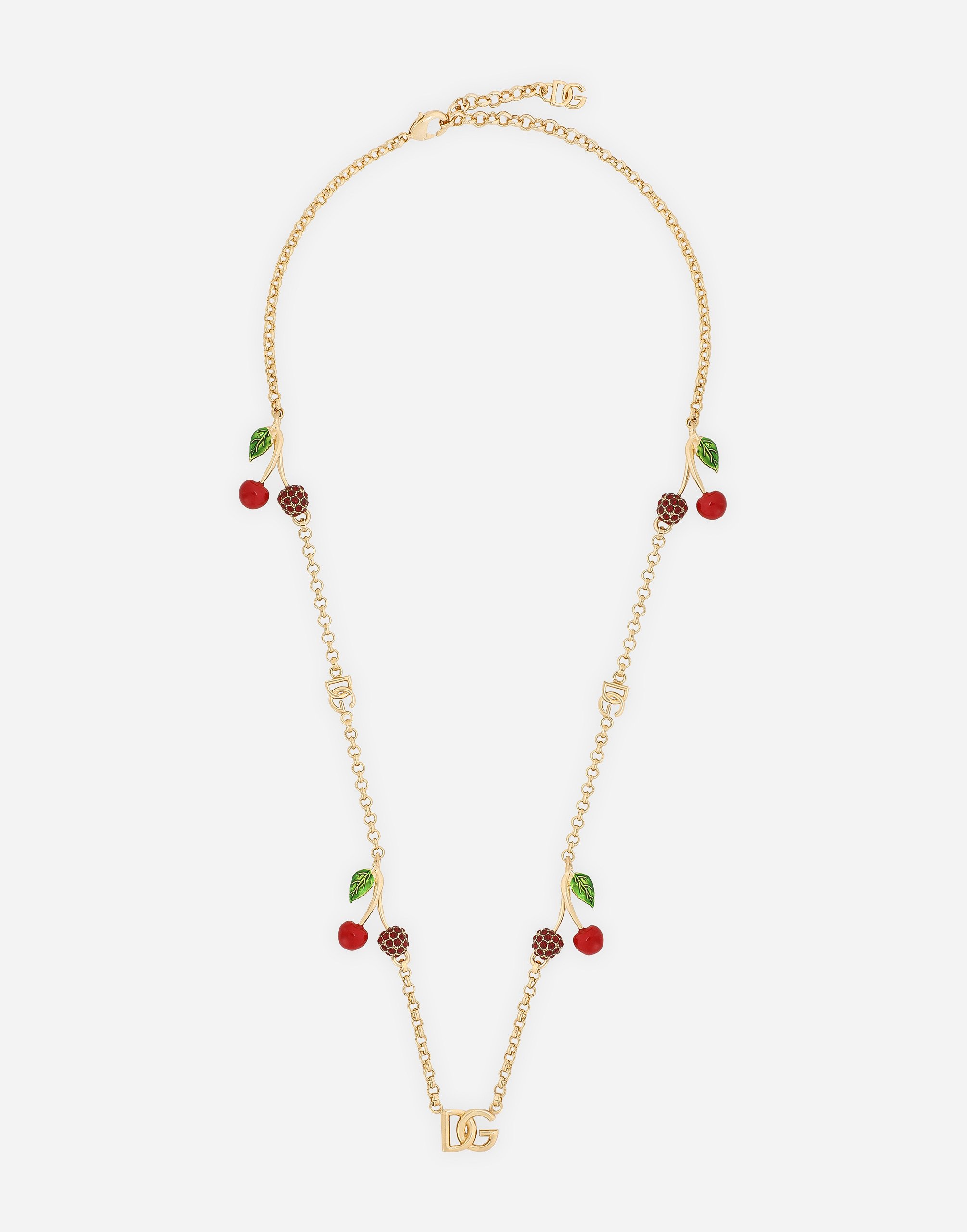 Ожерелье с логотипом dg и подвесками в виде вишен Dolce & Gabbana, золото
Ожерелье с логотипом dg и подвесками в виде вишен Dolce & Gabbana, золото