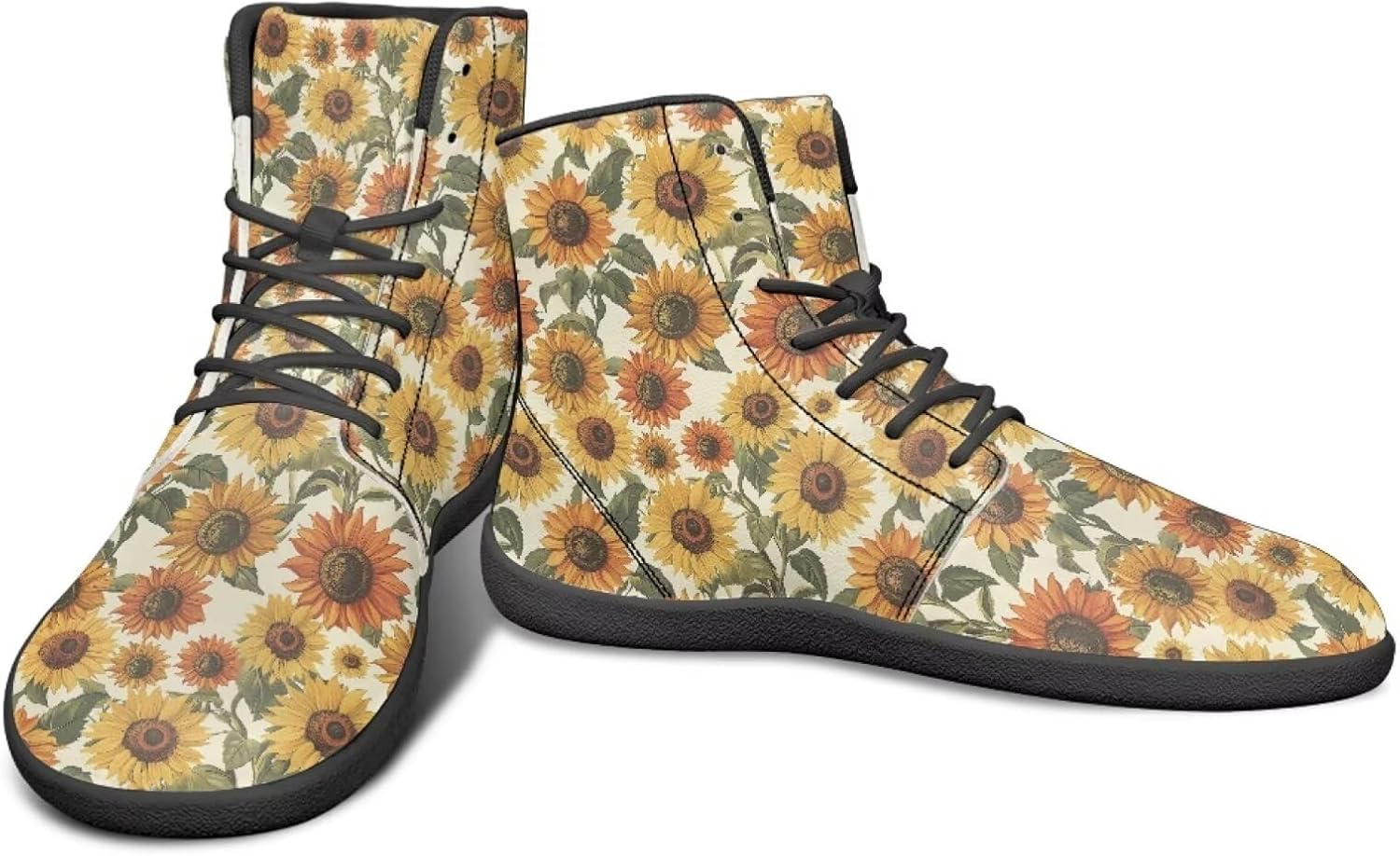 Кроссовки с высокой верхней частью и цветочным дизайном для мужчин- босоножки с широкой носочной частью, для кросс-тренинга и бега с резиновой подошвой Watdotory, Sunflower Pattern
Кроссовки с высокой верхней частью и цветочным дизайном для мужчин- босоножки с широкой носочной частью, для кросс-тренинга и бега с резиновой подошвой Watdotory, Sunflower Pattern
