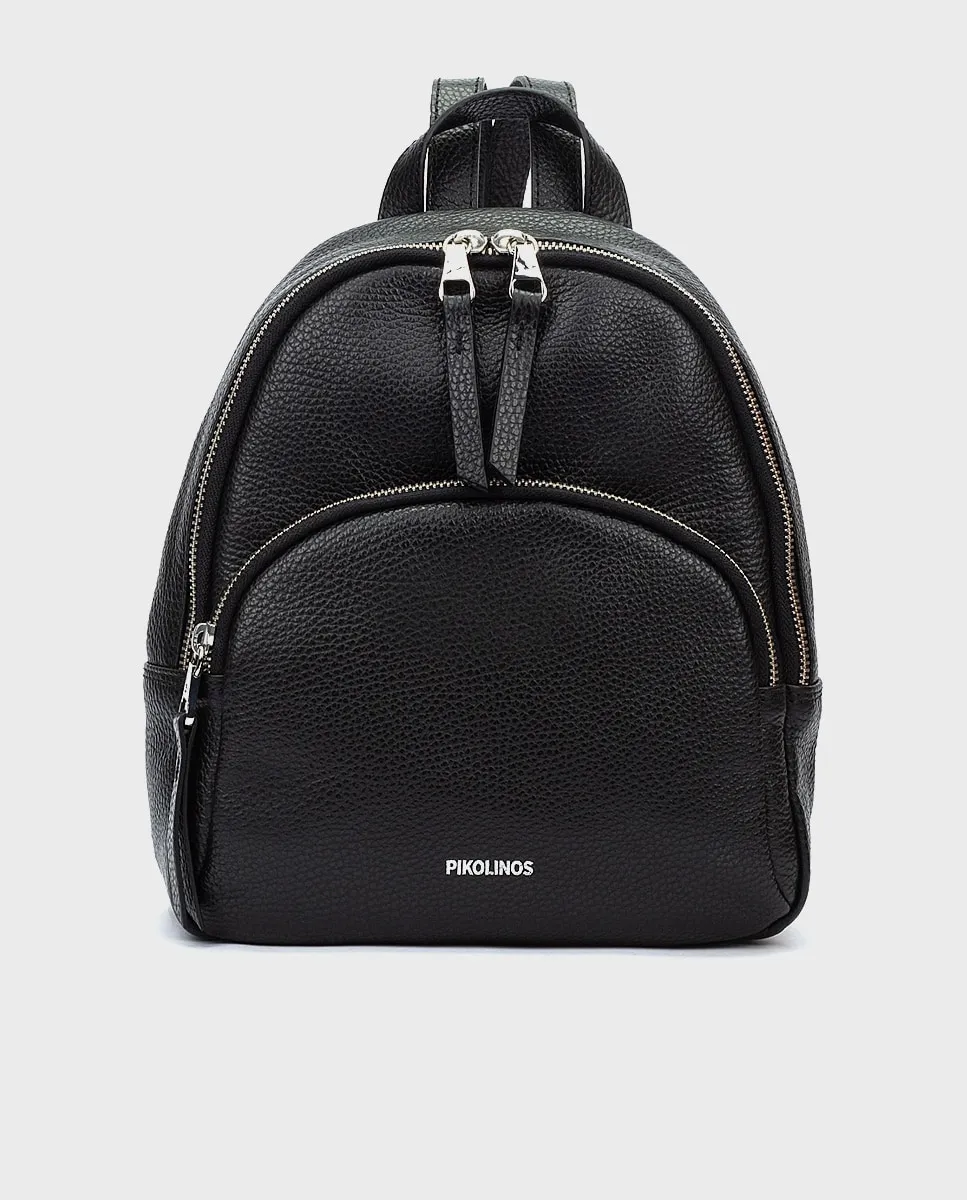 Женская кожаная сумка на молнии Pikolinos, черный 
Женская кожаная сумка на молнии Pikolinos, черный