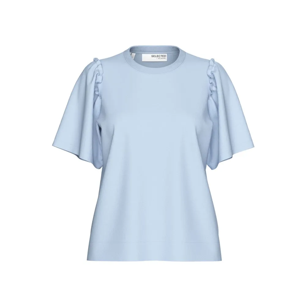 Футболка с коротким рукавом Selected Penelope Ruffle, синий
Футболка с коротким рукавом Selected Penelope Ruffle, синий