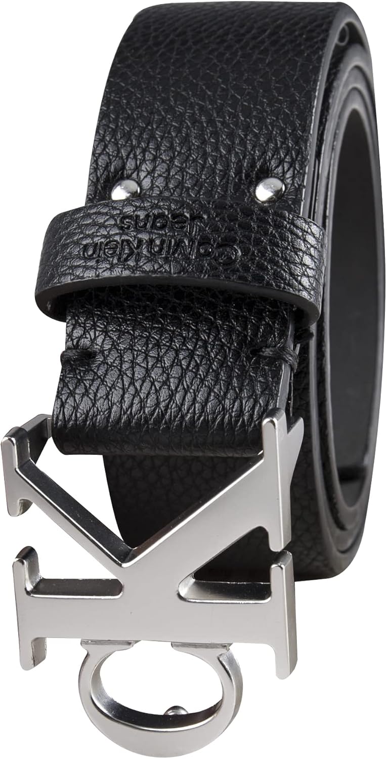 Ремень Calvin Klein Men's CK Monogram Cut Out Buckle с пряжкой - повседневный ремень для джинсов и повседневной одежды, Black/Silver
Ремень Calvin Klein Men's CK Monogram Cut Out Buckle с пряжкой - повседневный ремень для джинсов и повседневной одежды, Black/Silver