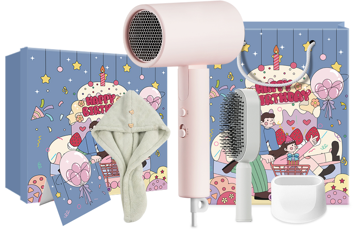 Фен для волос Mi, H101 Pink Birthday Exclusive Box 
Фен для волос Mi, H101 Pink Birthday Exclusive Box