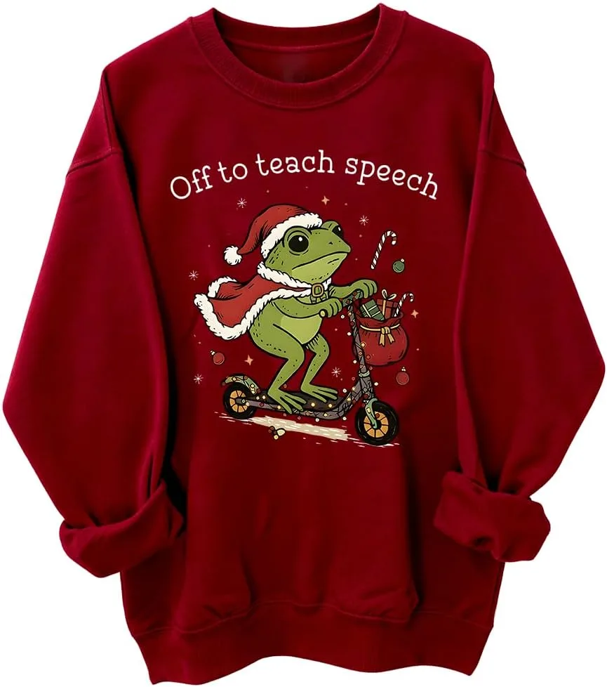 Толстовка с принтом Off To Teach Speech, рождественская худи с лягушкой woati
Толстовка с принтом Off To Teach Speech, рождественская худи с лягушкой woati