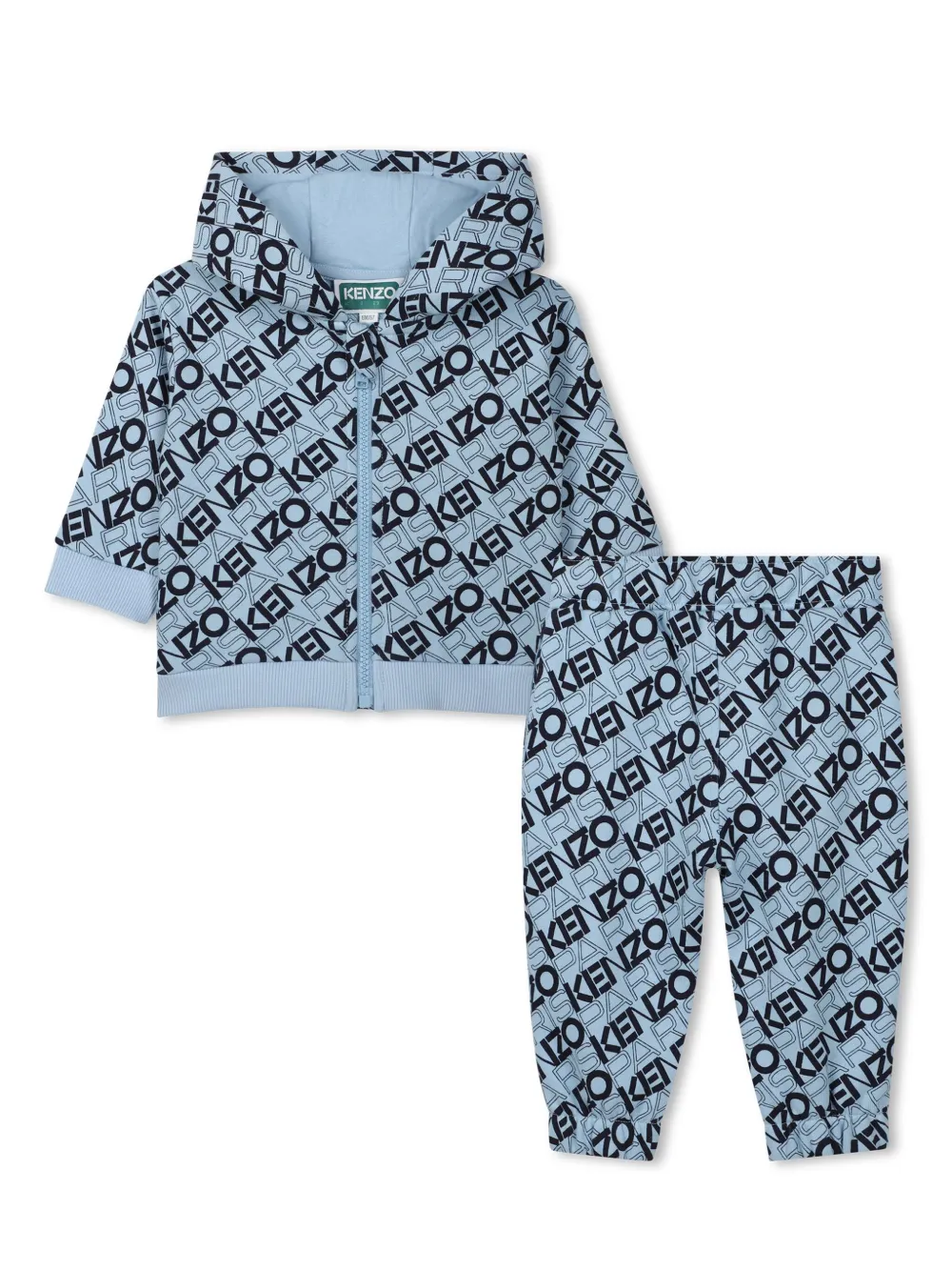 Спортивный костюм с логотипом Kenzo Kids, синий 
Спортивный костюм с логотипом Kenzo Kids, синий