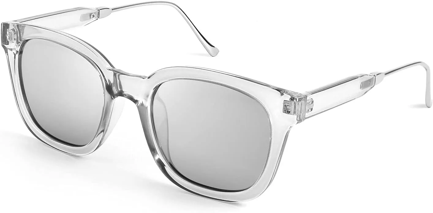 Солнцезащитные очки FEISEDY Square Polarized для женщин и мужчин, в стиле ретро, с линзами UV400, артикул B2624, 004 Crystal Grey Frame Silver Mirrored Lens
Солнцезащитные очки FEISEDY Square Polarized для женщин и мужчин, в стиле ретро, с линзами UV400, артикул B2624, 004 Crystal Grey Frame Silver Mirrored Lens