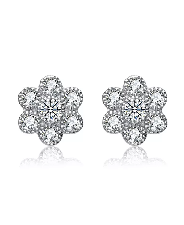Серьги-Гвоздики в форме цветка из стерлингового серебра с кубическим цирконием Genevive, white
Серьги-Гвоздики в форме цветка из стерлингового серебра с кубическим цирконием Genevive, white