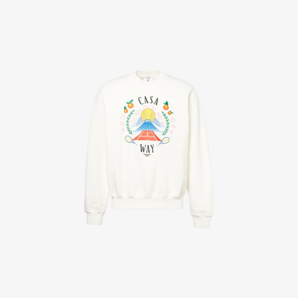 Свитшот Casablanca из хлопкового джерси, белый
Свитшот Casablanca из хлопкового джерси, белый