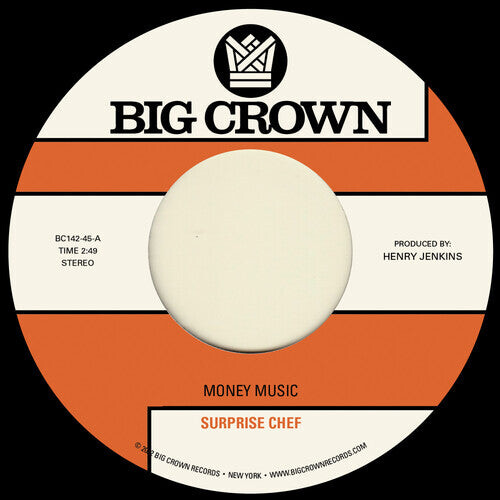 Сингл 7" Surprise Chef: Money Music B/w Suburban Breeze 
Сингл 7" Surprise Chef: Money Music B/w Suburban Breeze