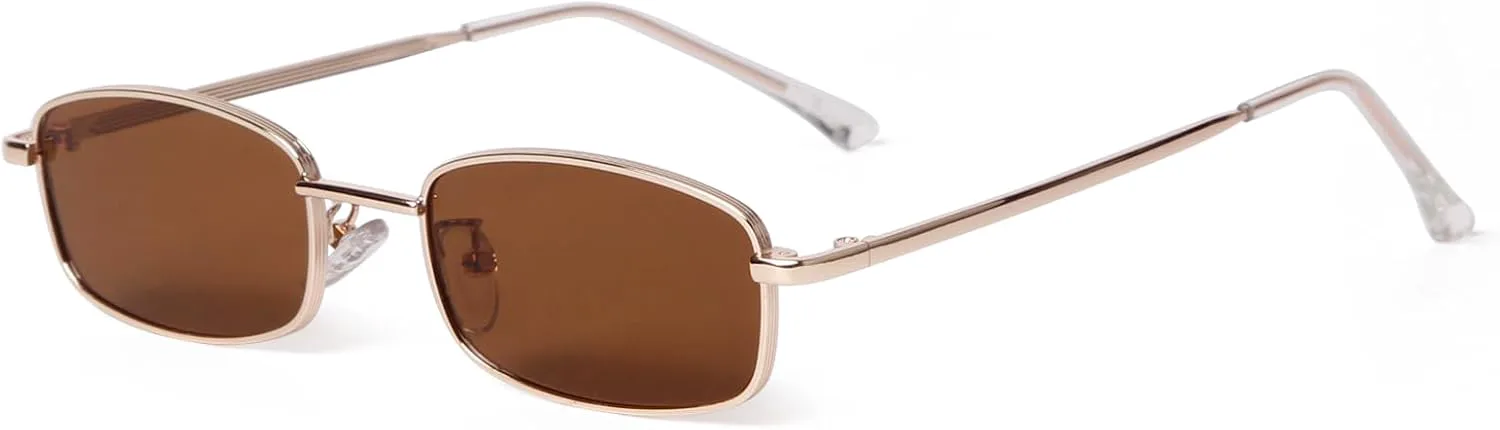 Солнцезащитные очки SORVINO маленького размера, узкие, прямоугольной формы, для женщин и мужчин, в стиле ретро Y2K, металлическая оправа, 90-е, тонкие, Gold/Brown
Солнцезащитные очки SORVINO маленького размера, узкие, прямоугольной формы, для женщин и мужчин, в стиле ретро Y2K, металлическая оправа, 90-е, тонкие, Gold/Brown