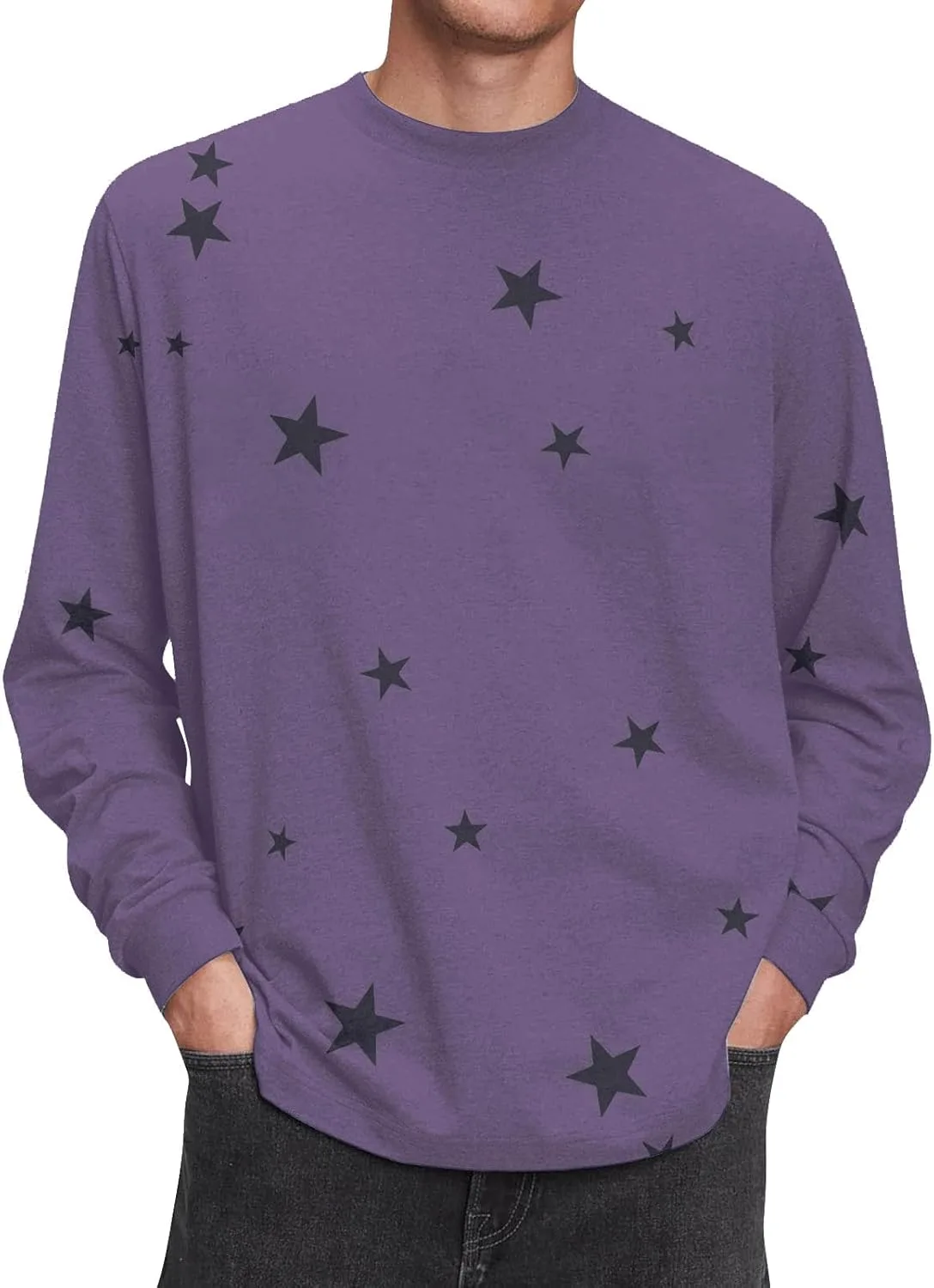 Мужская футболка с длинным рукавом и принтом Star Graphic, Plus Size
Мужская футболка с длинным рукавом и принтом Star Graphic, Plus Size