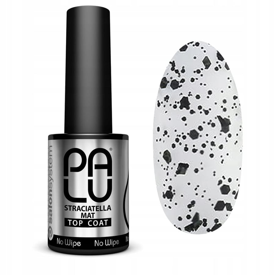 Palu, Top Sparkling Black Mat No Wipe, гибридное верхнее покрытие, 11 г
Palu, Top Sparkling Black Mat No Wipe, гибридное верхнее покрытие, 11 г