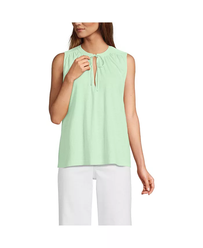 Женская льняная майка-трансформер с вырезом-стойкой Lands' End, зеленый
Женская льняная майка-трансформер с вырезом-стойкой Lands' End, зеленый