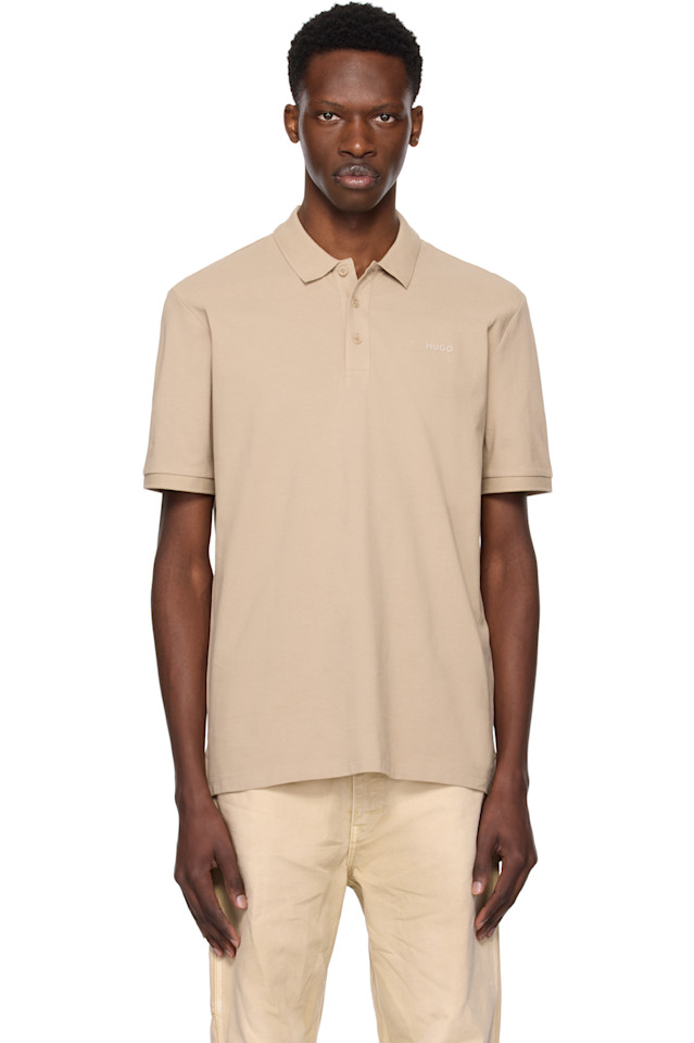 Хлопковая пике-поло с логотипом Hugo, бежевый
Хлопковая пике-поло с логотипом Hugo, бежевый