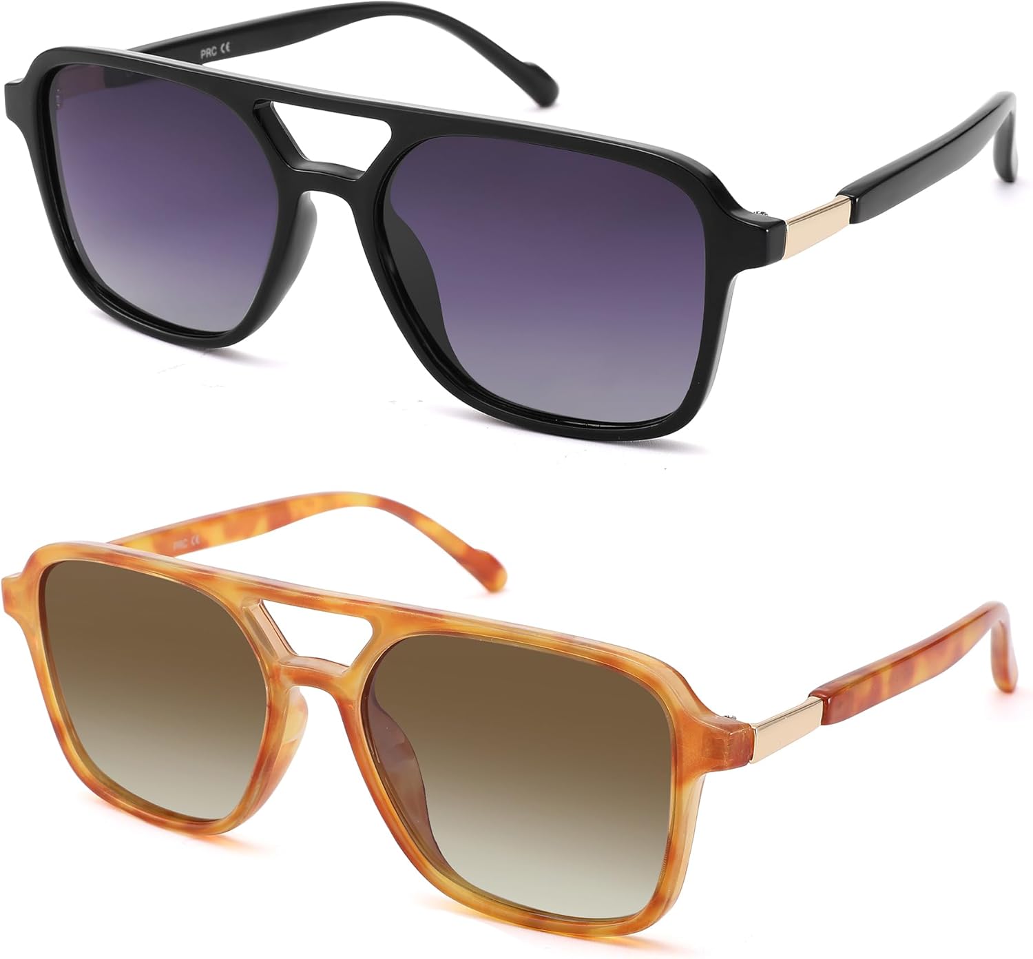 Солнцезащитные очки-авиаторы LIU·WEN в стиле ретро для женщин и мужчин, комплект из 2 штук - модные квадратные винтажные солнцезащитные очки, A2 Black / Gradient Grey + Light Leopard / Gradient Brown
Солнцезащитные очки-авиаторы LIU·WEN в стиле ретро для женщин и мужчин, комплект из 2 штук - модные квадратные винтажные солнцезащитные очки, A2 Black / Gradient Grey + Light Leopard / Gradient Brown