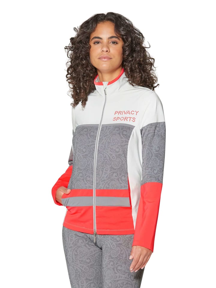 MADELEINE Спортивная куртка в стиле пэчворк, неоново-красного / светло-серого / многоцветного оттенков
MADELEINE Спортивная куртка в стиле пэчворк, неоново-красного / светло-серого / многоцветного оттенков