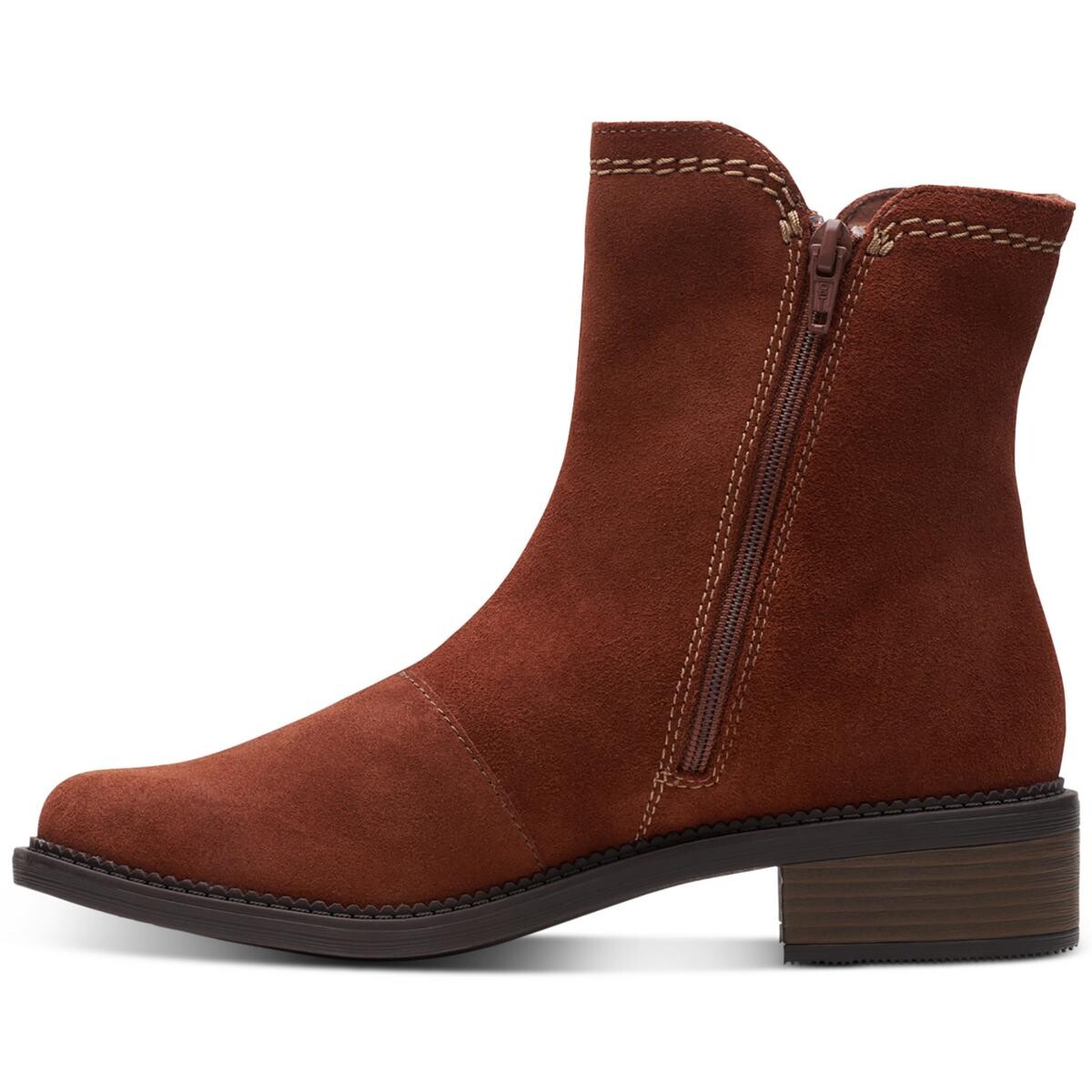 Женские замшевые ботильоны с круглым носком Maye на молнии Clarks, цвет Dark Tan Suede
Женские замшевые ботильоны с круглым носком Maye на молнии Clarks, цвет Dark Tan Suede