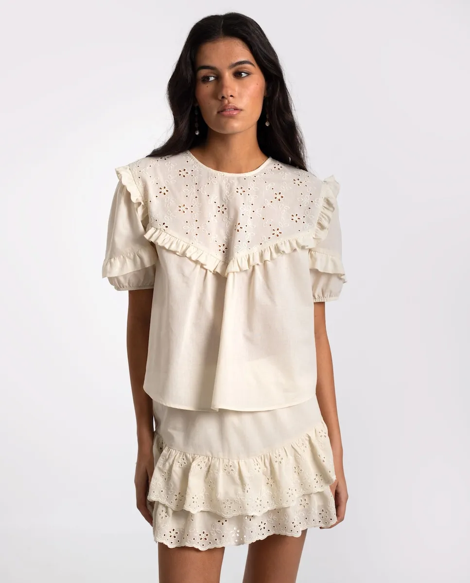 Женская блузка с длинными рукавами и воланами The-Are, белый
Женская блузка с длинными рукавами и воланами The-Are, белый