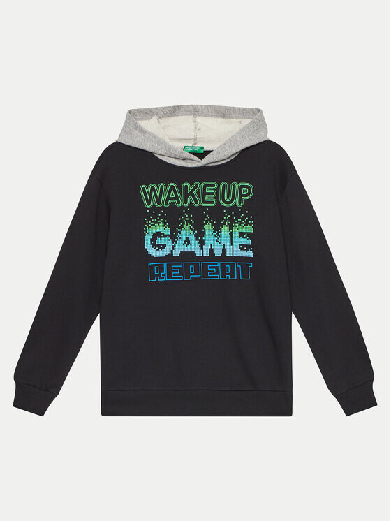 Толстовка обычного кроя United Colors Of Benetton, черный 
Толстовка обычного кроя United Colors Of Benetton, черный