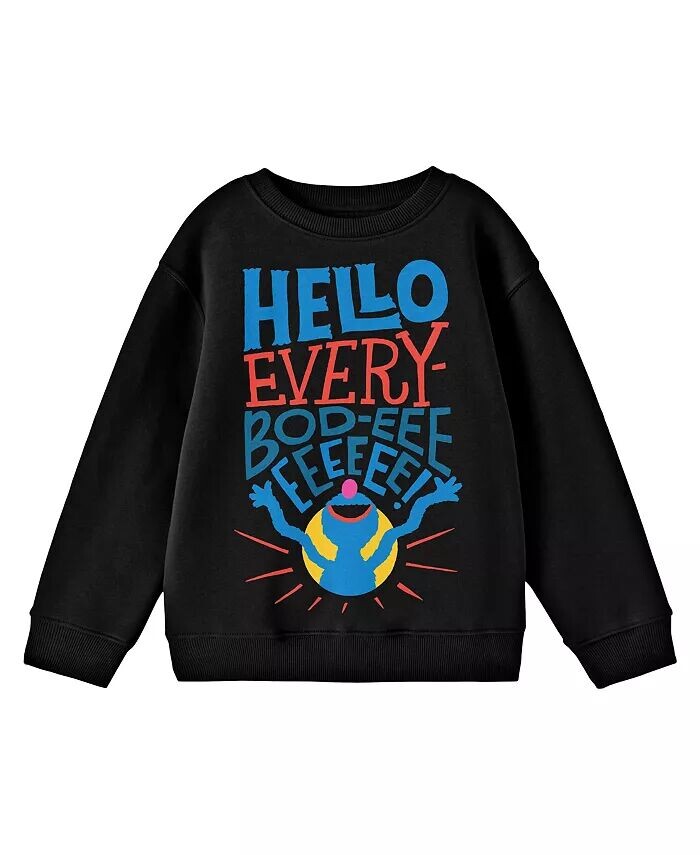 Черная толстовка с круглым вырезом для мальчиков Bioworld Grover Hello Everybod-eee Youth Sesame Street, черный
Черная толстовка с круглым вырезом для мальчиков Bioworld Grover Hello Everybod-eee Youth Sesame Street, черный