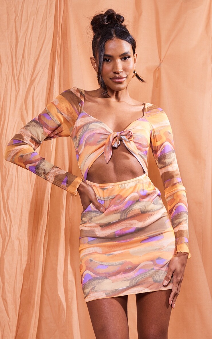 PrettyLittleThing Облегающее платье из сетки с завязками спереди и вырезом спереди с разноцветными завитками и плиточным принтом
PrettyLittleThing Облегающее платье из сетки с завязками спереди и вырезом спереди с разноцветными завитками и плиточным принтом