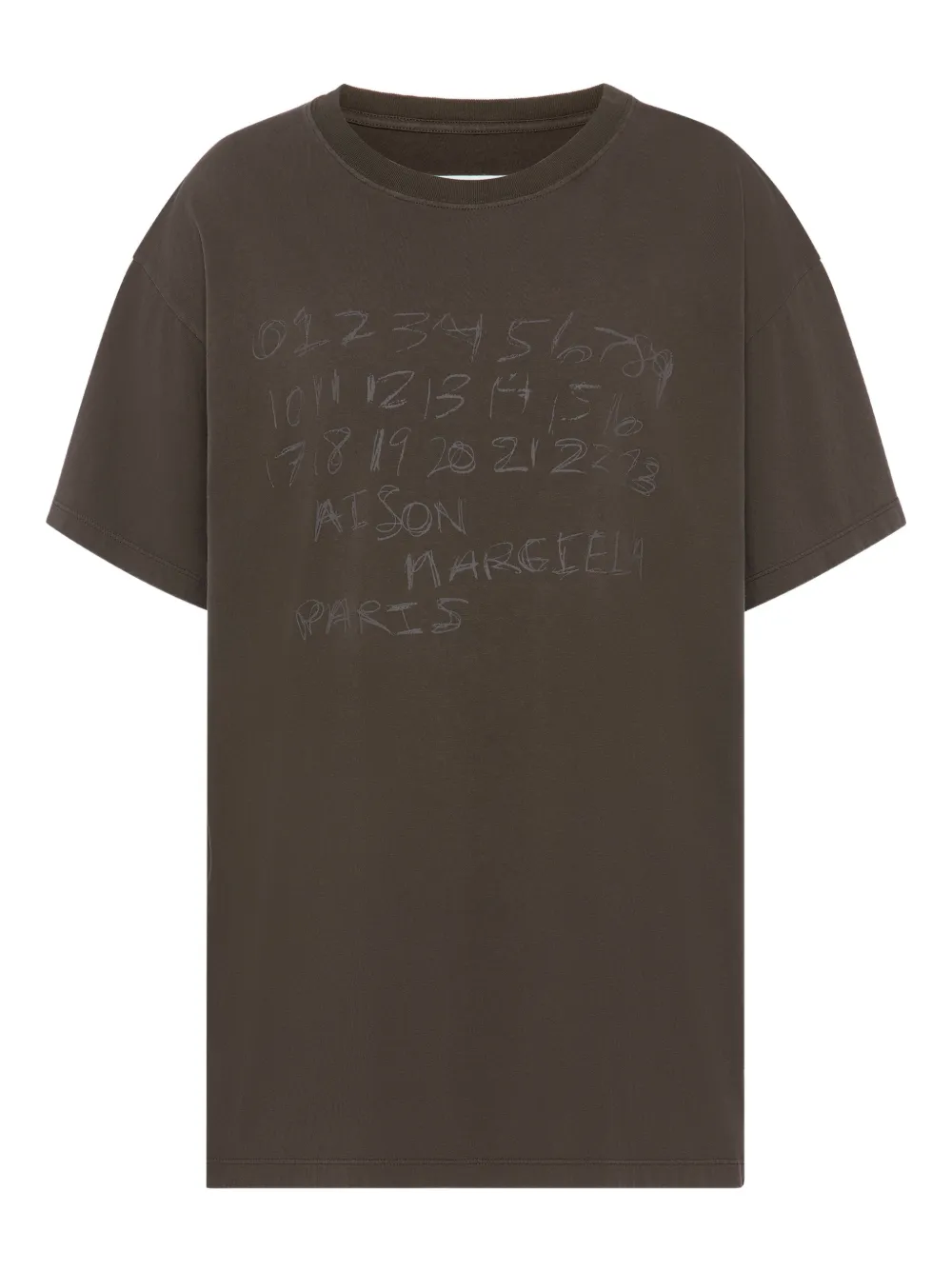Футболка с мотивом из цифр Maison Margiela, коричневый
Футболка с мотивом из цифр Maison Margiela, коричневый
