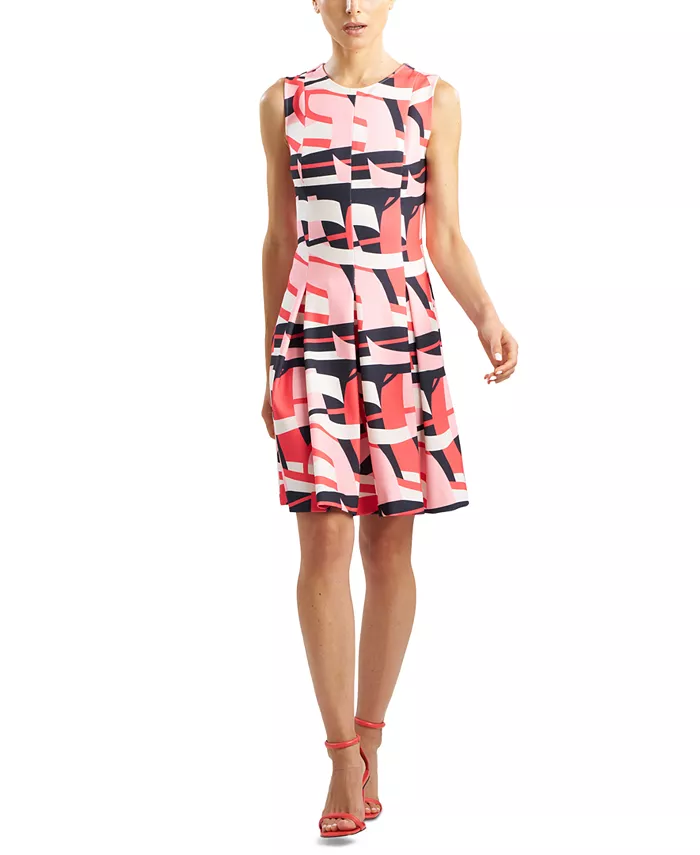 Женское плиссированное платье А-силуэта без рукавов с принтом Natori, красный
Женское плиссированное платье А-силуэта без рукавов с принтом Natori, красный