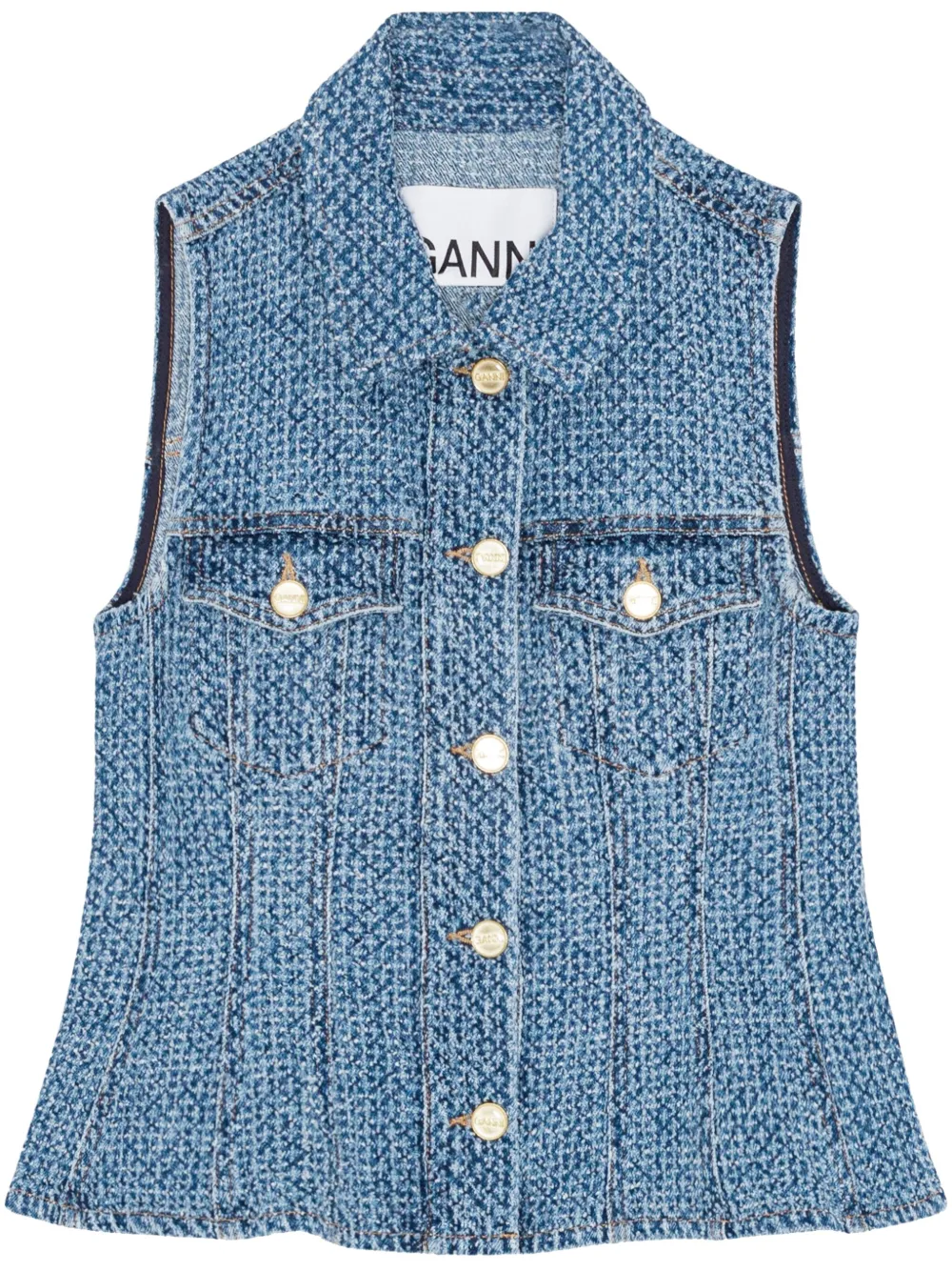 Твидовая рубашка GANNI, синий
Твидовая рубашка GANNI, синий