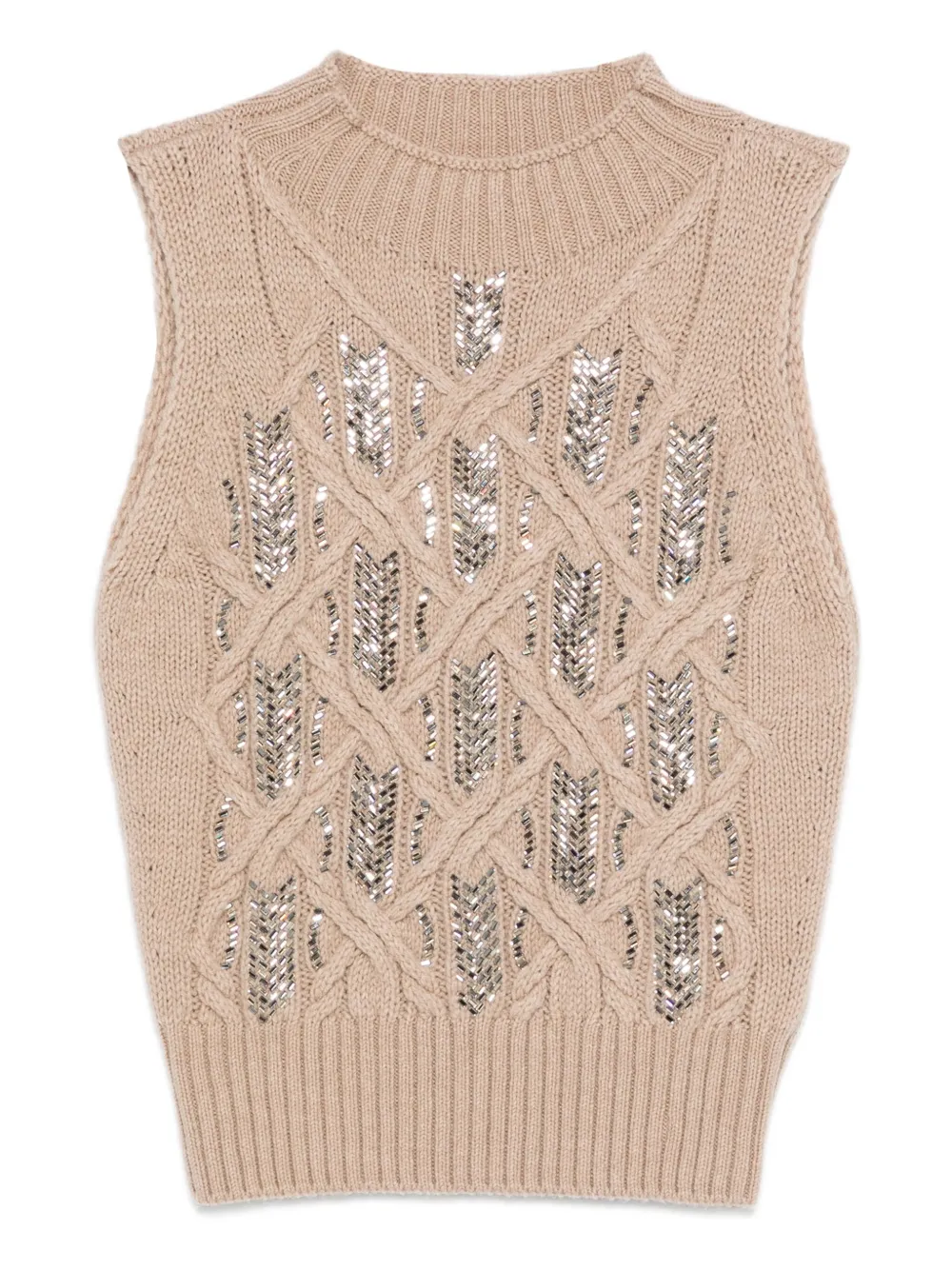 Жилет со стразами Ermanno Scervino, нейтральный
Жилет со стразами Ermanno Scervino, нейтральный